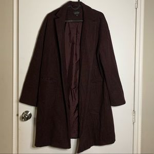 Topshop burgundy trench coat